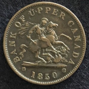 1850 Upper Canada penny