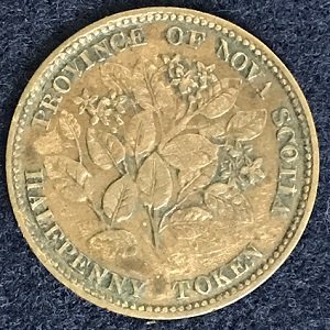 1856 Nova Scotia halfpenny