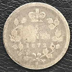 1872H 5 cents Canada