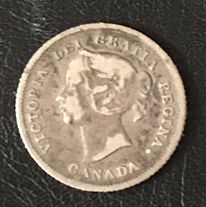 Canada small 5 cents 1874