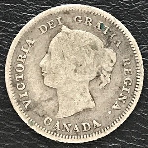 Canada 1881H five cents silver