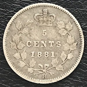 1881H 5 cents