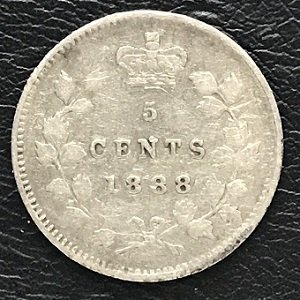 1888 5 cents Canada