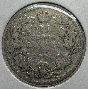 1903 25 cent Canada