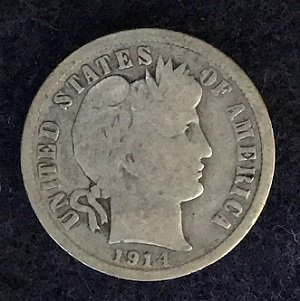 1914 Barber Dime