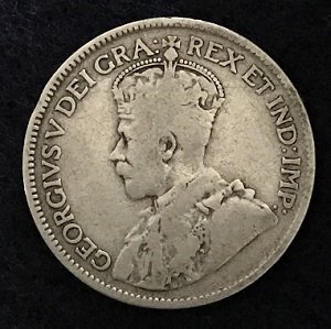 1917 sterling silver 25 cents