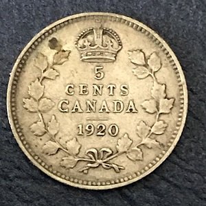 1920 silver 5 cents