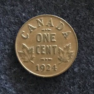 1924 Canadian penny