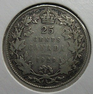 1929 25 Cents Canada