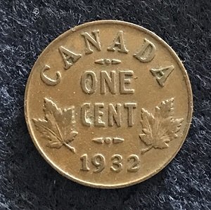 1932 Canada penny