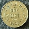 1933 penny Canada