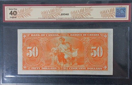 1937 $50 Canada EF40