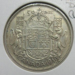 1948 fifty Cents Canada