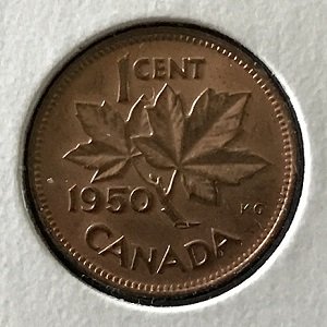 1950 Canadian One Cent