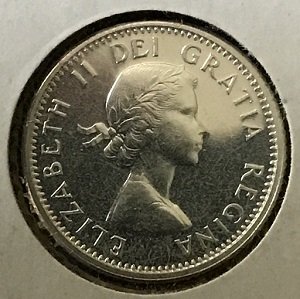 1961 Silver 10 cents Canada