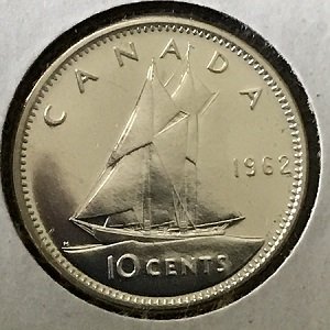 1962 Silver Dime Canada