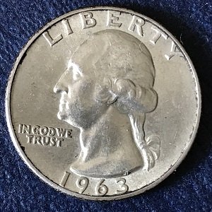 1963 USA quarter silver