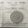 1991 PF68 5 Cents Canada