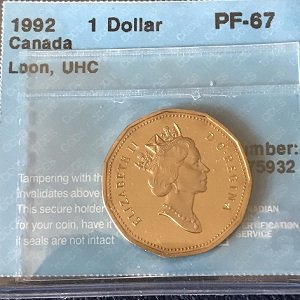 1992 PF67 Loonie