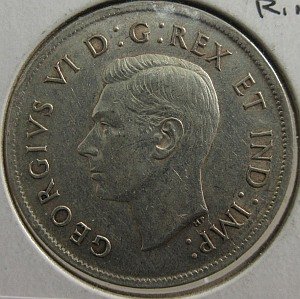 fifty cents Canada 1938