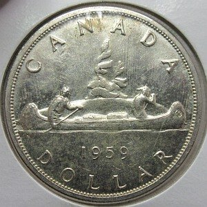 1959 Canadian Silver Dollar