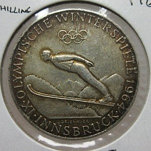 1964 austria 50 schilling silver