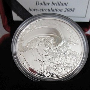 2008 Silver Dollar 400th Anniversary of Quebec Canada