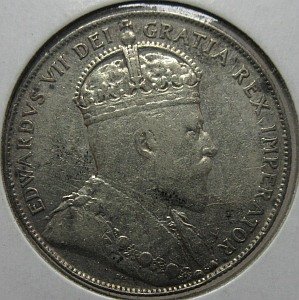 NFLD 1908 50 cent silver