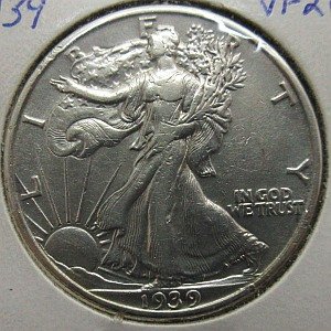 1939 Walking Liberty 50 Sents